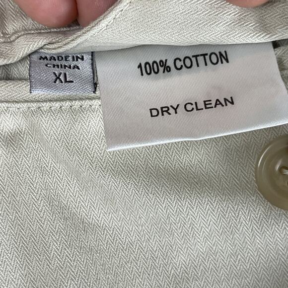 Joseph Abboud Utility Blazer Jacket Mens XL Khaki Unstructured Cotton Adjustable - Picture 7 of 16